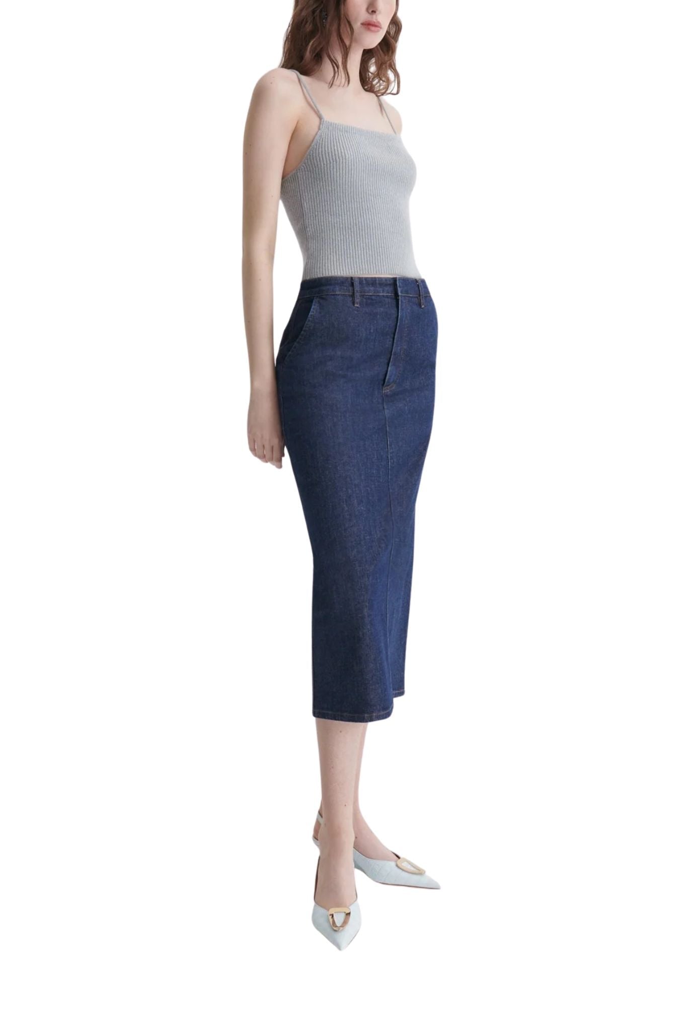 Scanlan Theodore Cashmere Square Neck Camisole - Vermillion