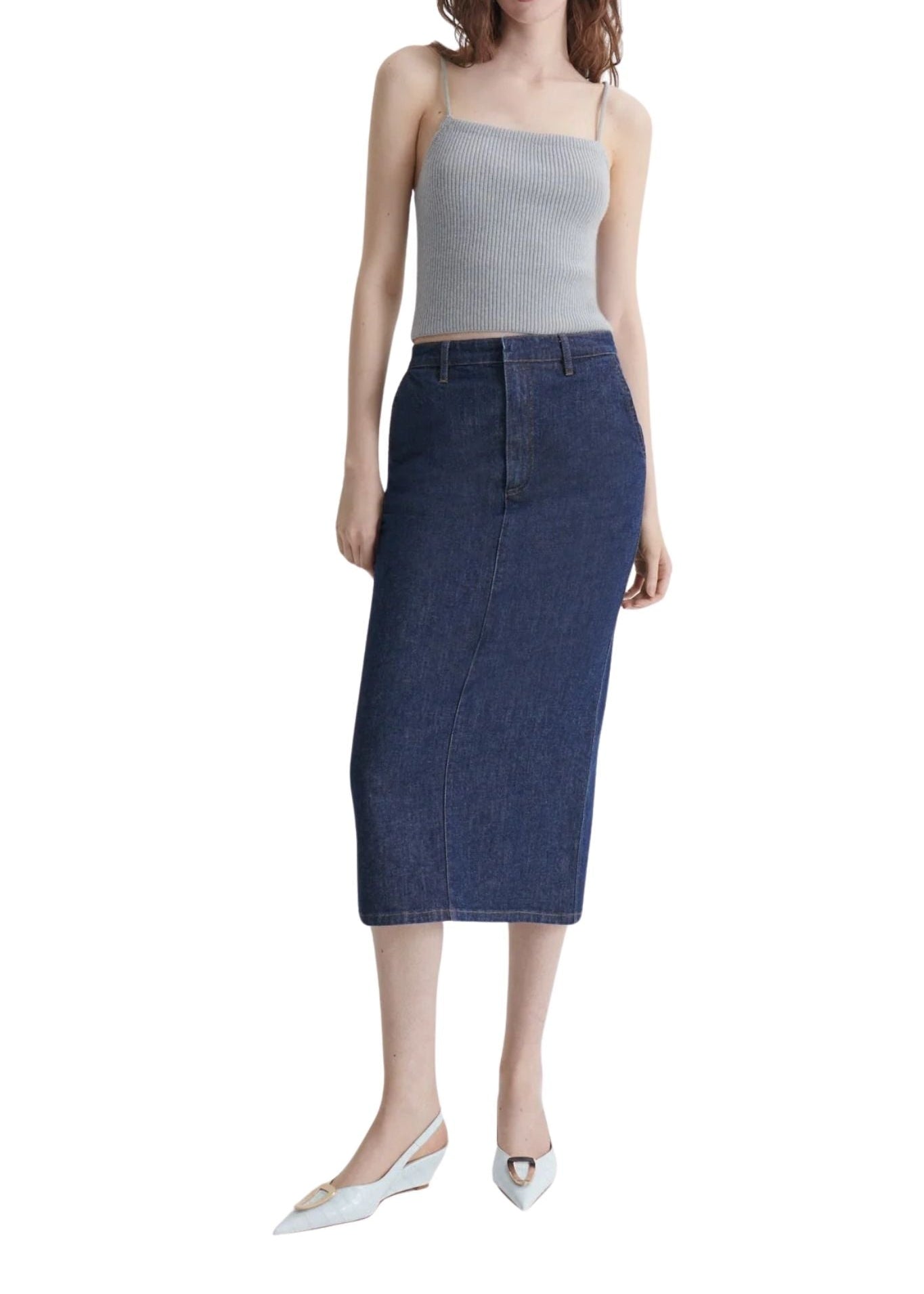 Scanlan Theodore Cashmere Square Neck Camisole - Vermillion
