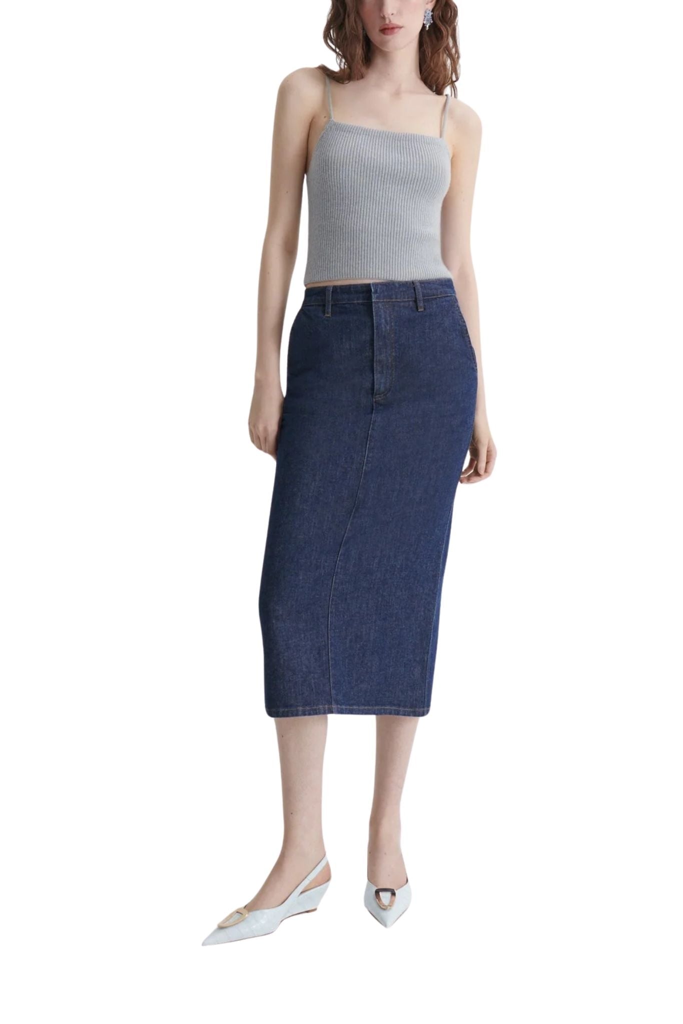 Scanlan Theodore Cashmere Square Neck Camisole - Vermillion