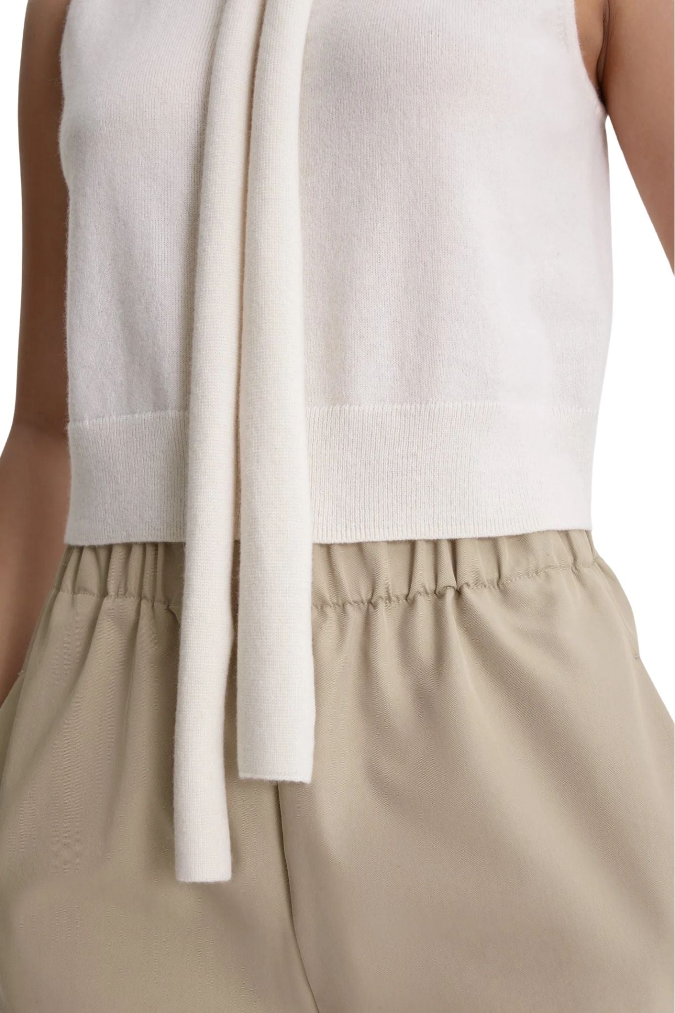 Scanlan Theodore Cashmere Tie Sleeveless Tank - Vermillion