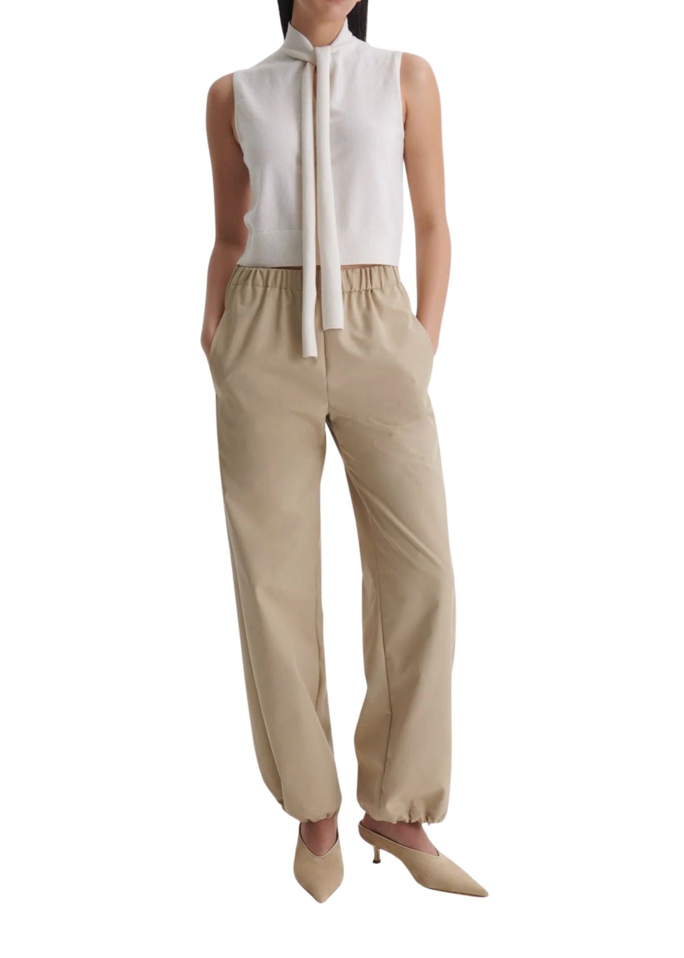 Scanlan Theodore Cashmere Tie Sleeveless Tank - Vermillion