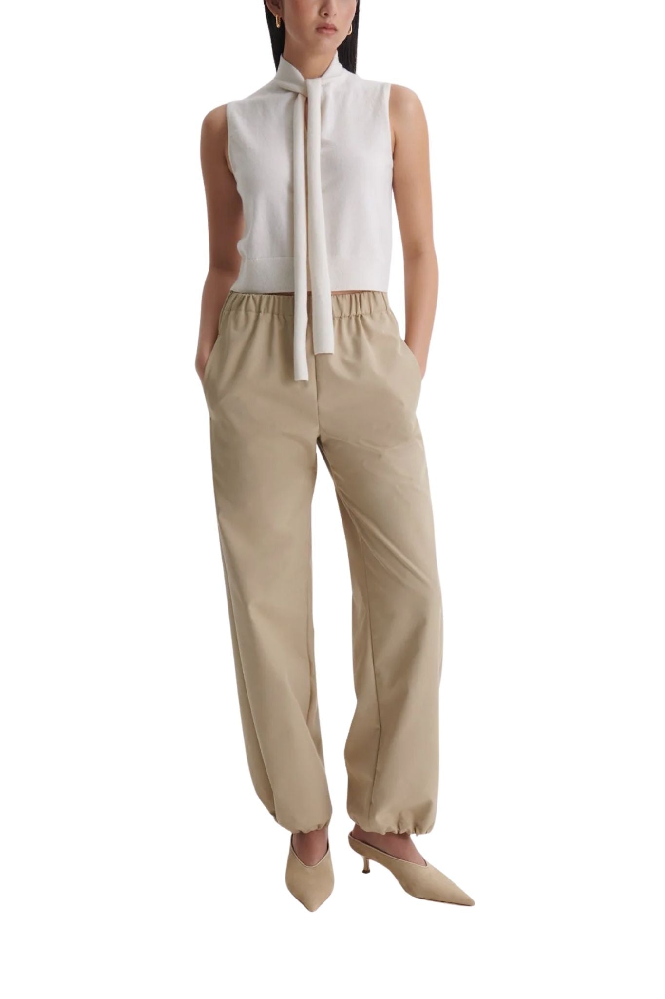 Scanlan Theodore Cashmere Tie Sleeveless Tank - Vermillion