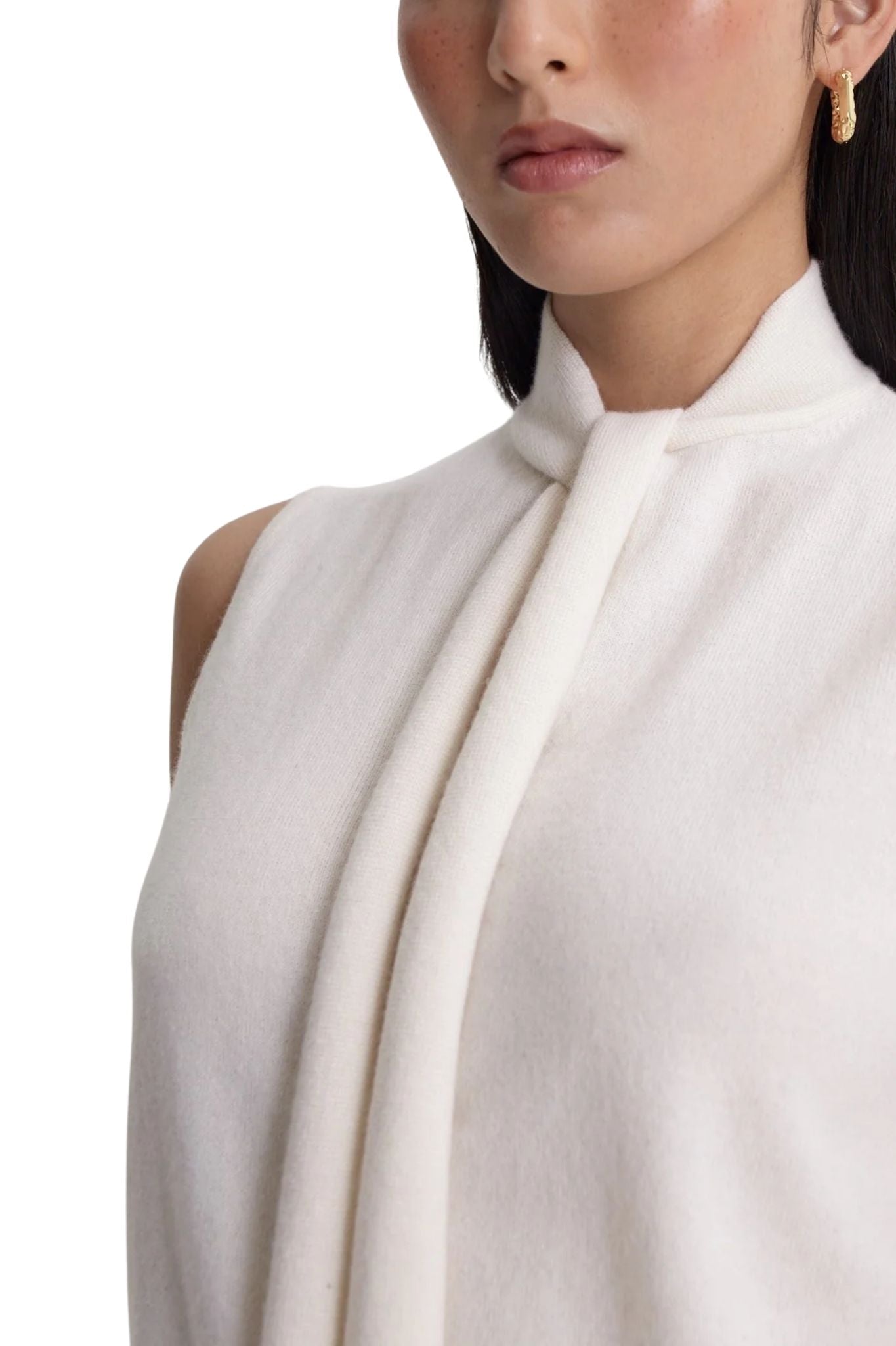 Scanlan Theodore Cashmere Tie Sleeveless Tank - Vermillion