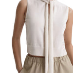 Scanlan Theodore Cashmere Tie Sleeveless Tank - Vermillion