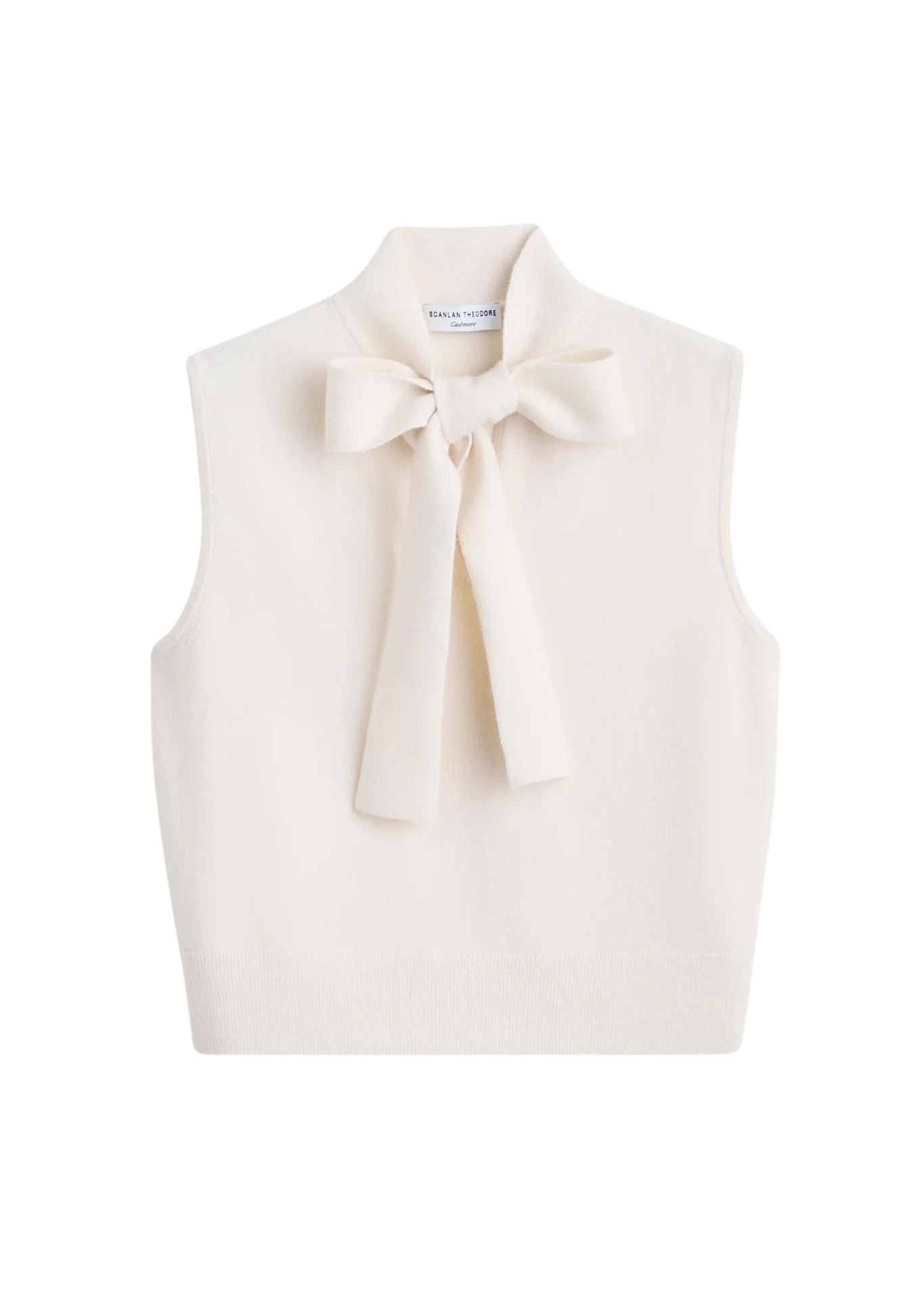 Scanlan Theodore Cashmere Tie Sleeveless Tank - Vermillion