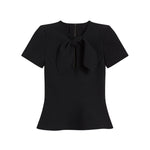 Scanlan Theodore Crepe Knit Cravat Top - Vermillion