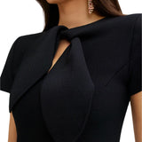 Scanlan Theodore Crepe Knit Cravat Top - Vermillion