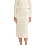 Scanlan Theodore Crepe Knit Crop Button Jacket - Vermillion