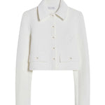 Scanlan Theodore Crepe Knit Crop Button Jacket - Vermillion