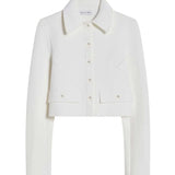 Scanlan Theodore Crepe Knit Crop Button Jacket - Vermillion