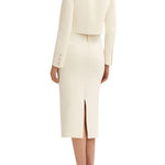 Scanlan Theodore Crepe Knit Crop Button Jacket - Vermillion