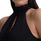 Scanlan Theodore Crepe Knit Daisy Sleeveless Dress - Vermillion