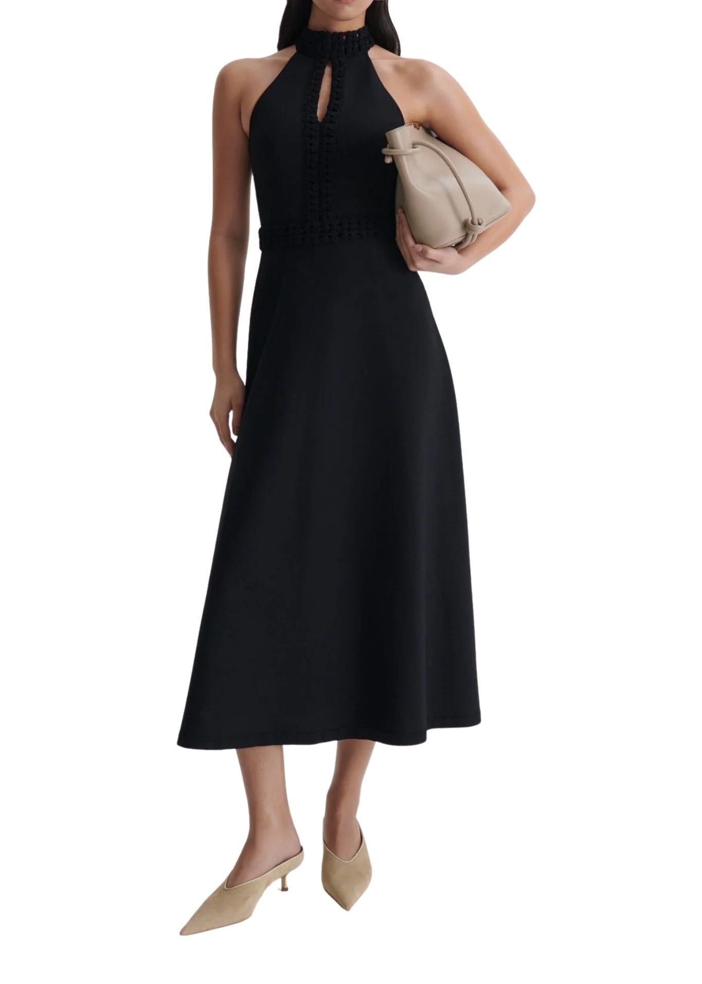 Scanlan Theodore Crepe Knit Daisy Sleeveless Dress - Vermillion