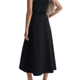 Scanlan Theodore Crepe Knit Daisy Sleeveless Dress - Vermillion
