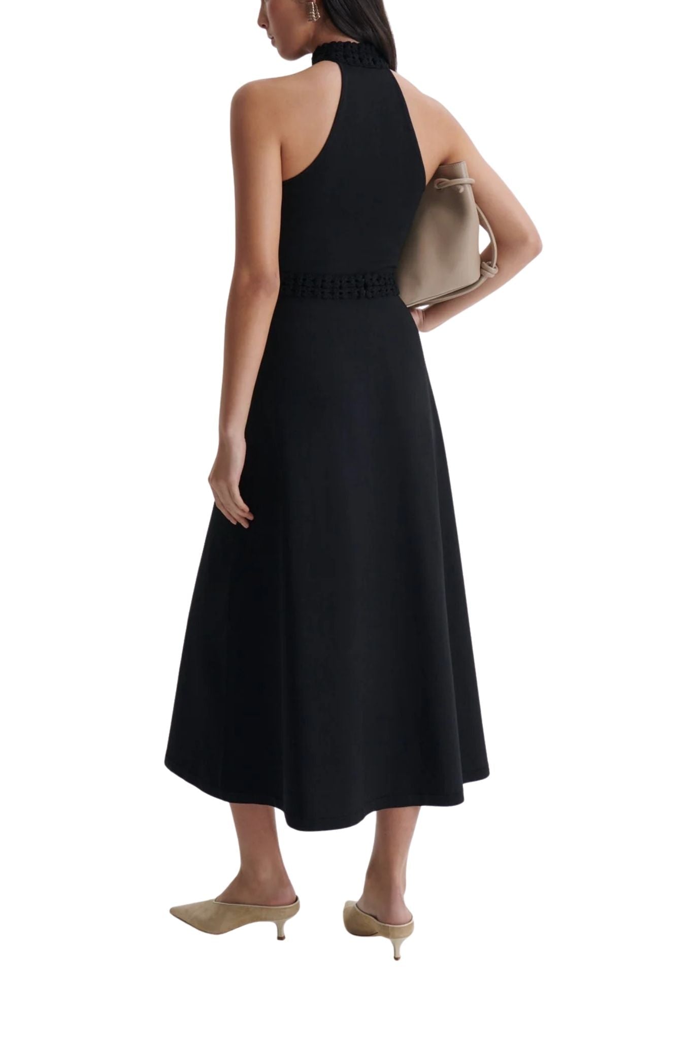Scanlan Theodore Crepe Knit Daisy Sleeveless Dress - Vermillion