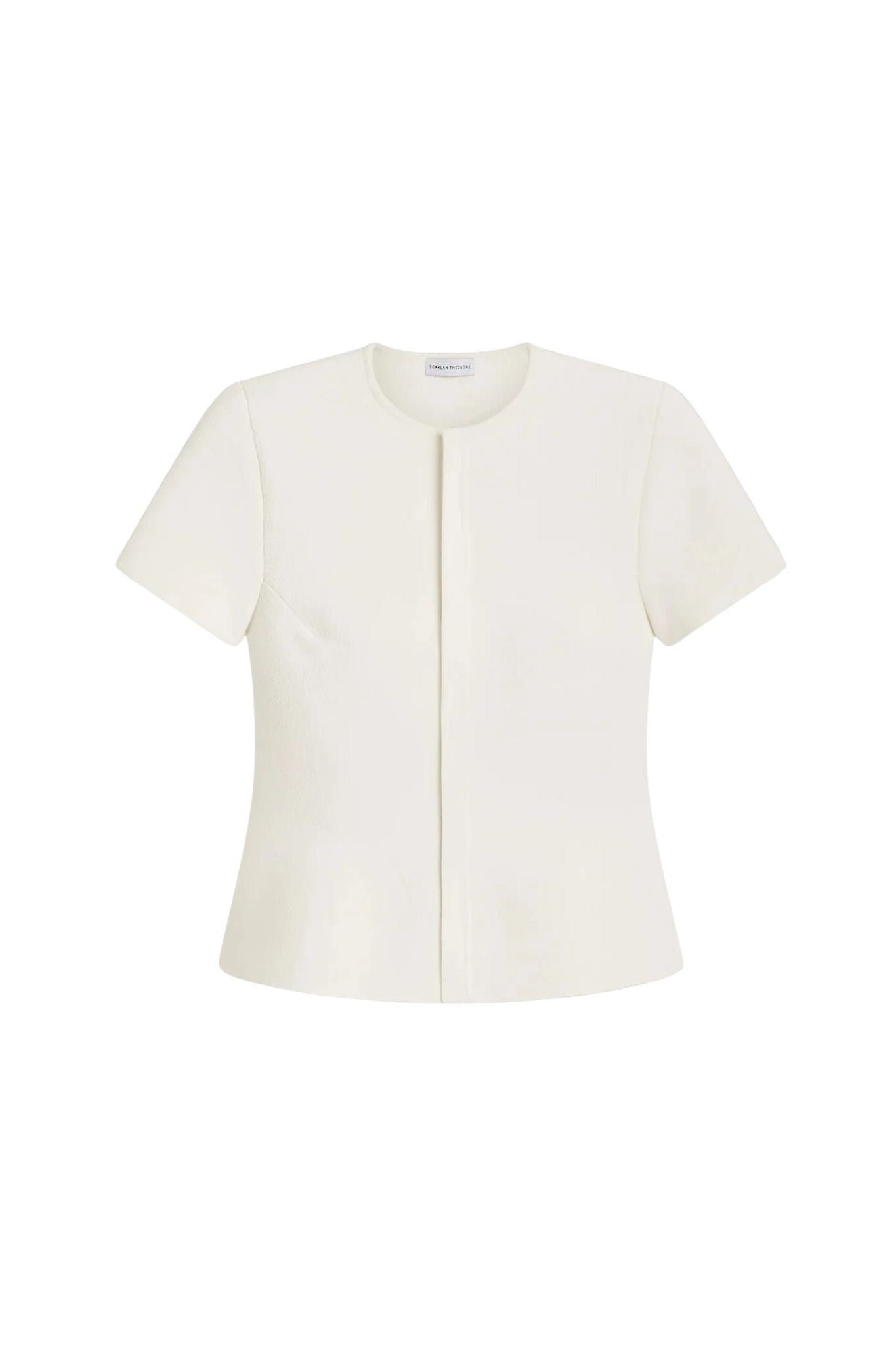 Scanlan Theodore Crepe Knit Short Sleeve Peplum Jacket - Vermillion