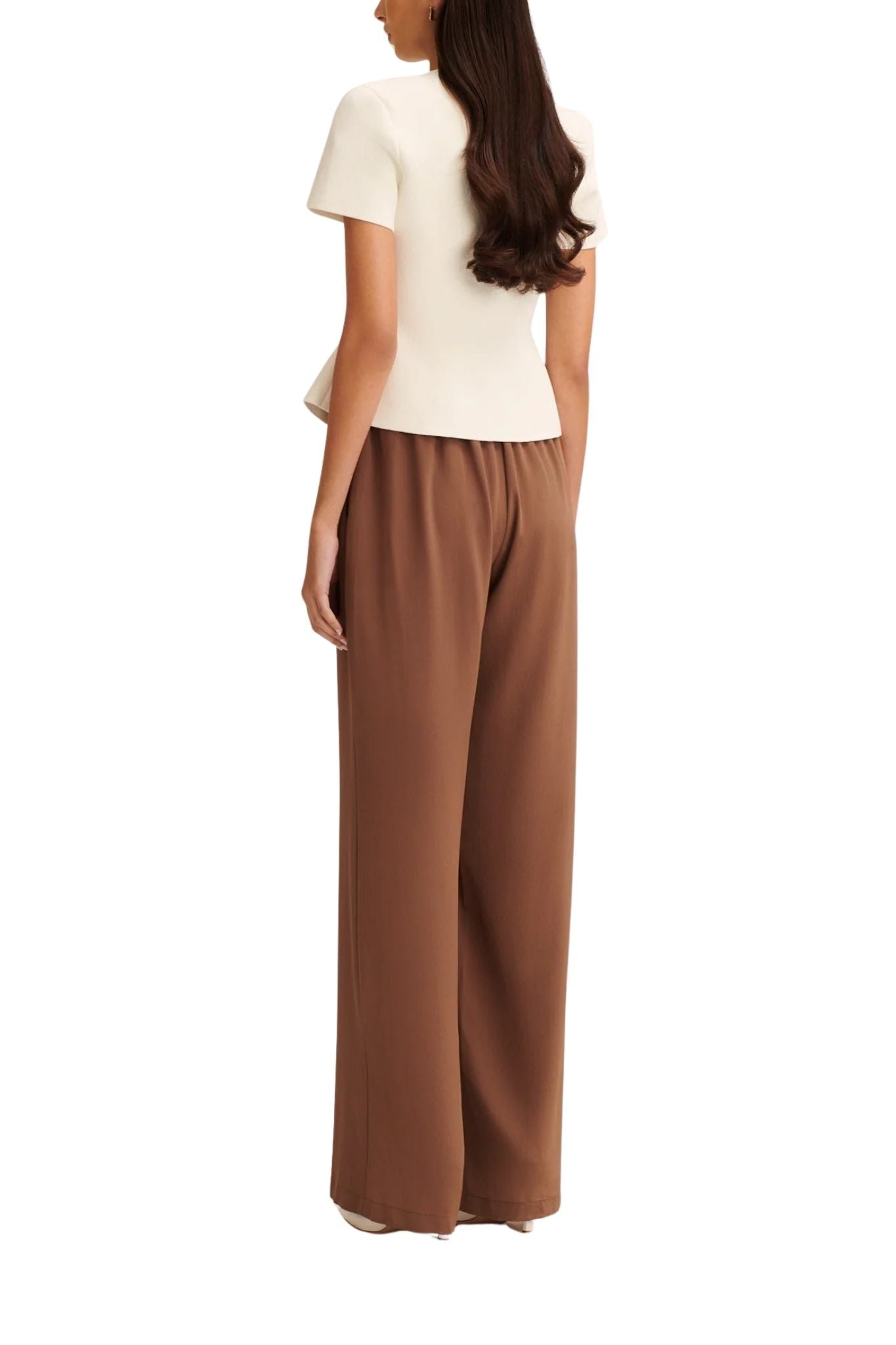 Scanlan Theodore Crepe Knit Short Sleeve Peplum Jacket - Vermillion