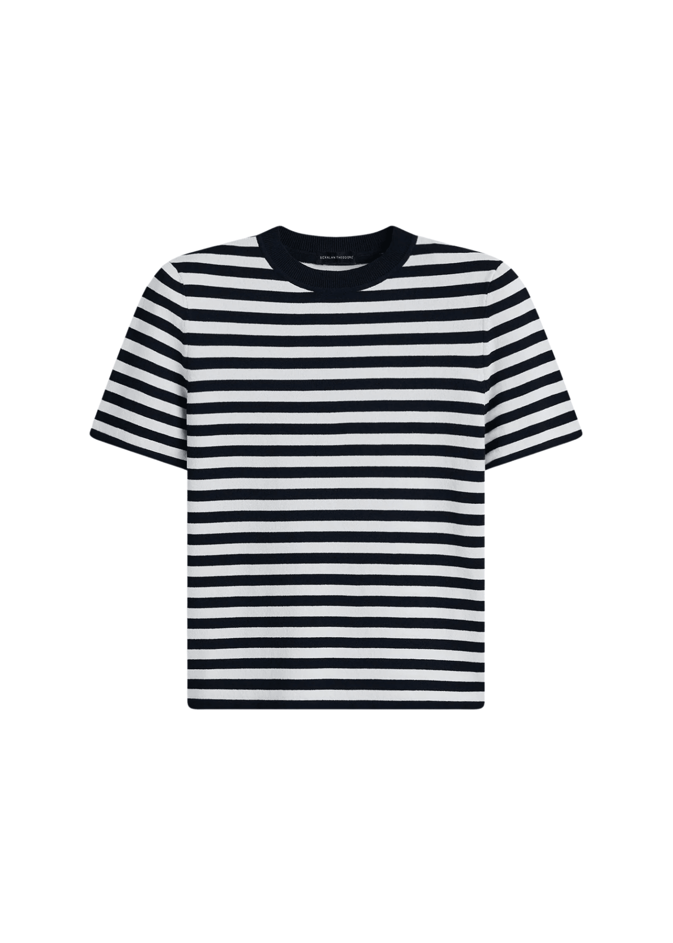 Scanlan Theodore Crepe Knit Stripe T-Shirt - Vermillion
