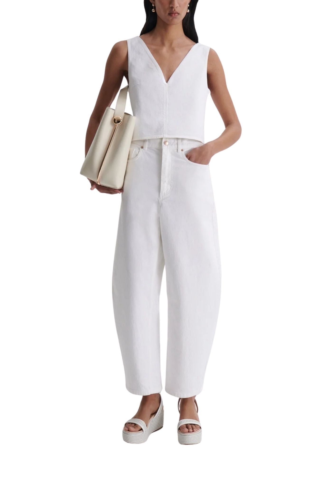 Scanlan Theodore Denim Barrel Leg Jean - Vermillion
