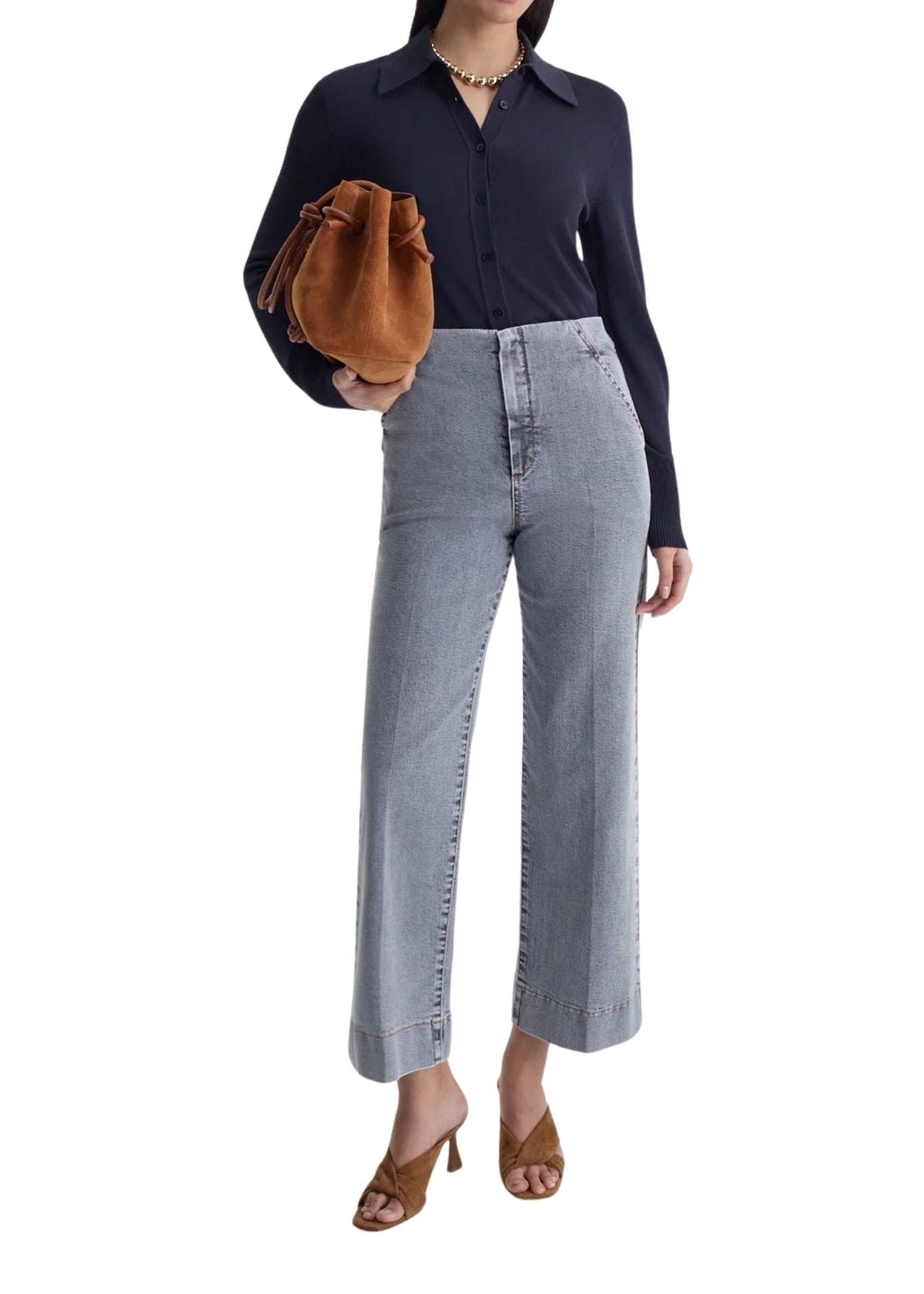 Scanlan Theodore Denim Cropped Jean - Vermillion