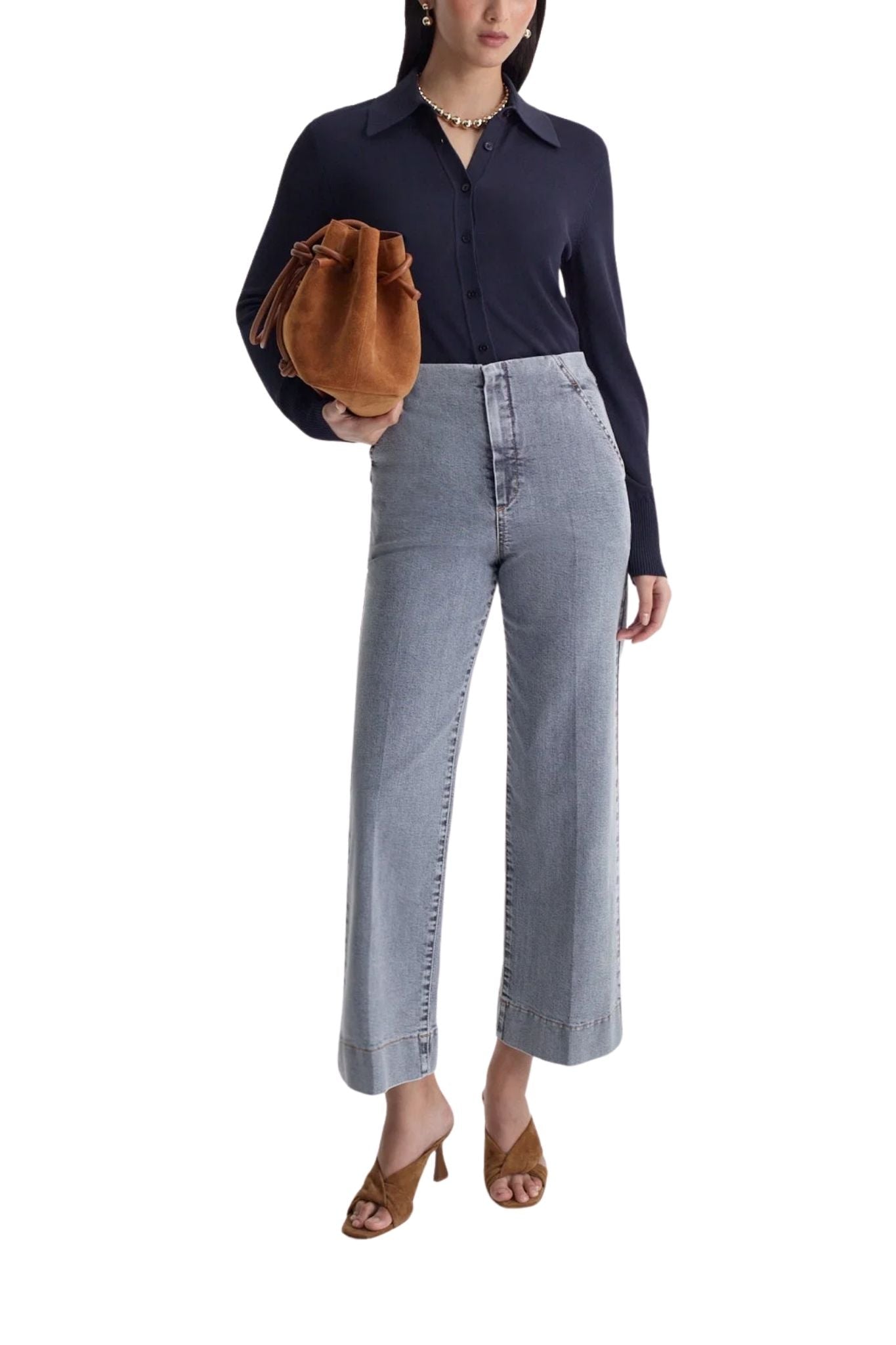 Scanlan Theodore Denim Cropped Jean - Vermillion