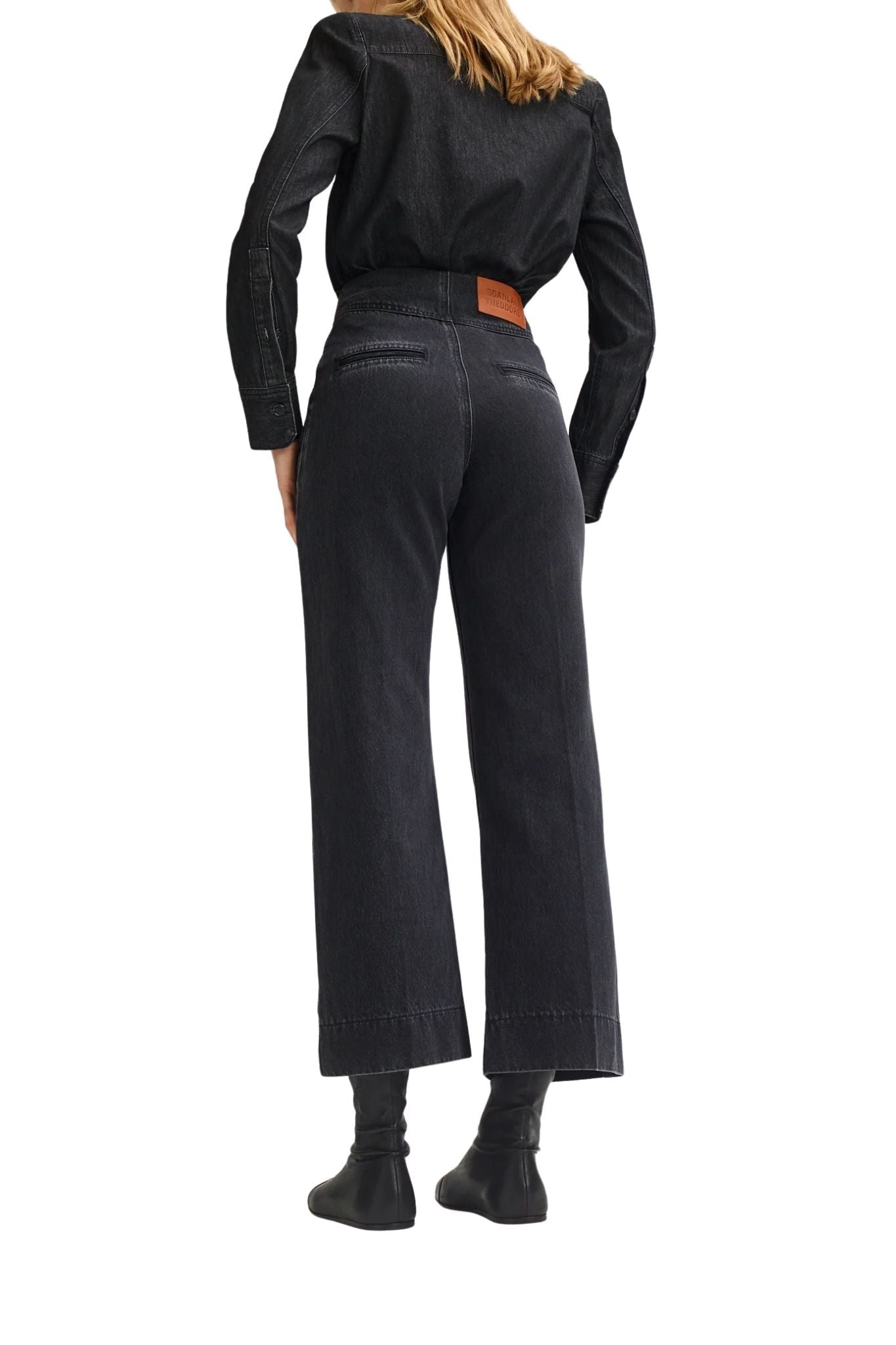 Scanlan Theodore Denim Cropped Jean - Vermillion