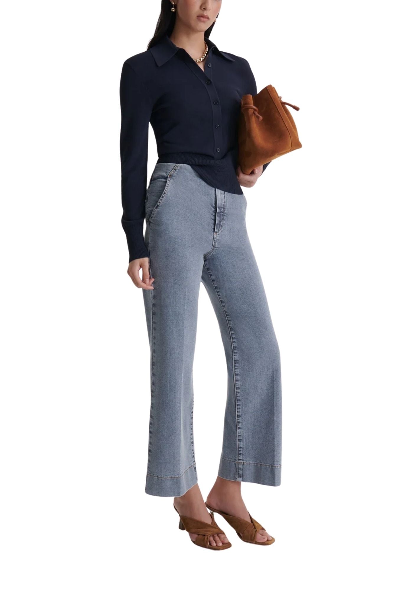 Scanlan Theodore Denim Cropped Jean - Vermillion
