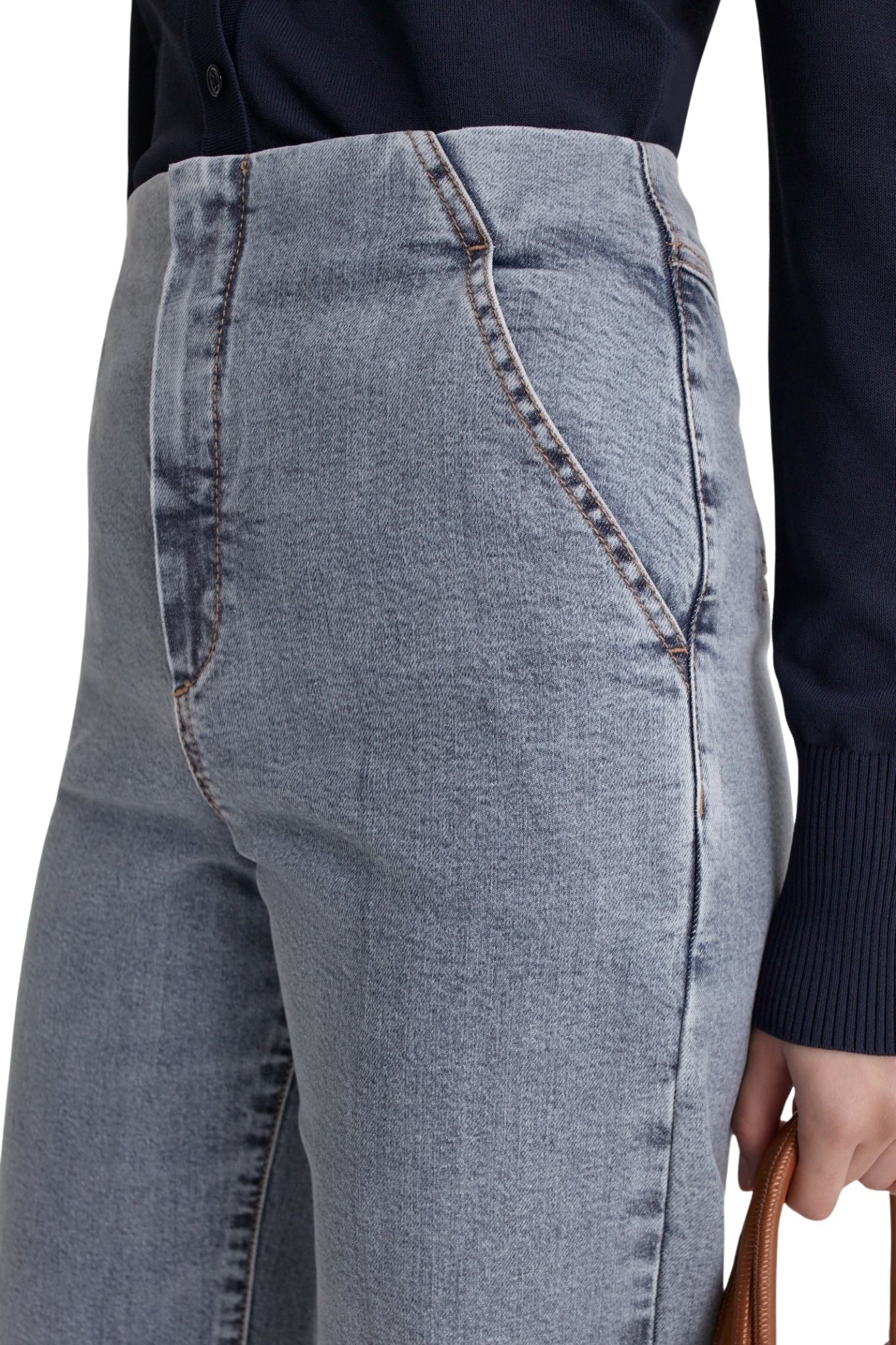 Scanlan Theodore Denim Cropped Jean - Vermillion