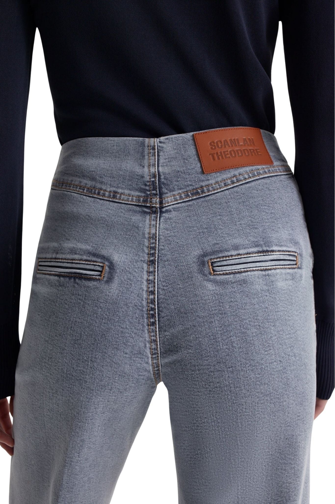Scanlan Theodore Denim Cropped Jean - Vermillion