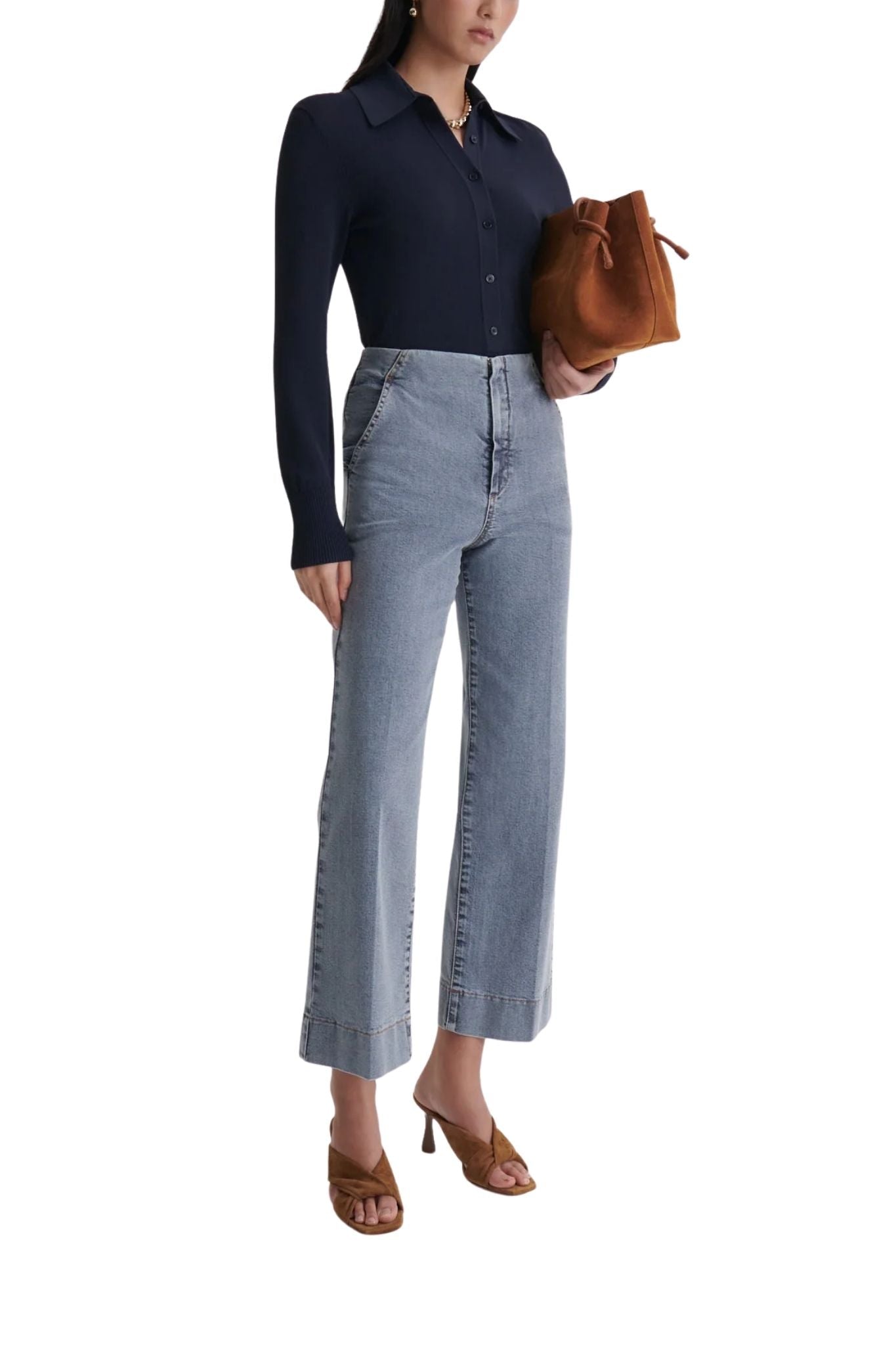 Scanlan Theodore Denim Cropped Jean - Vermillion