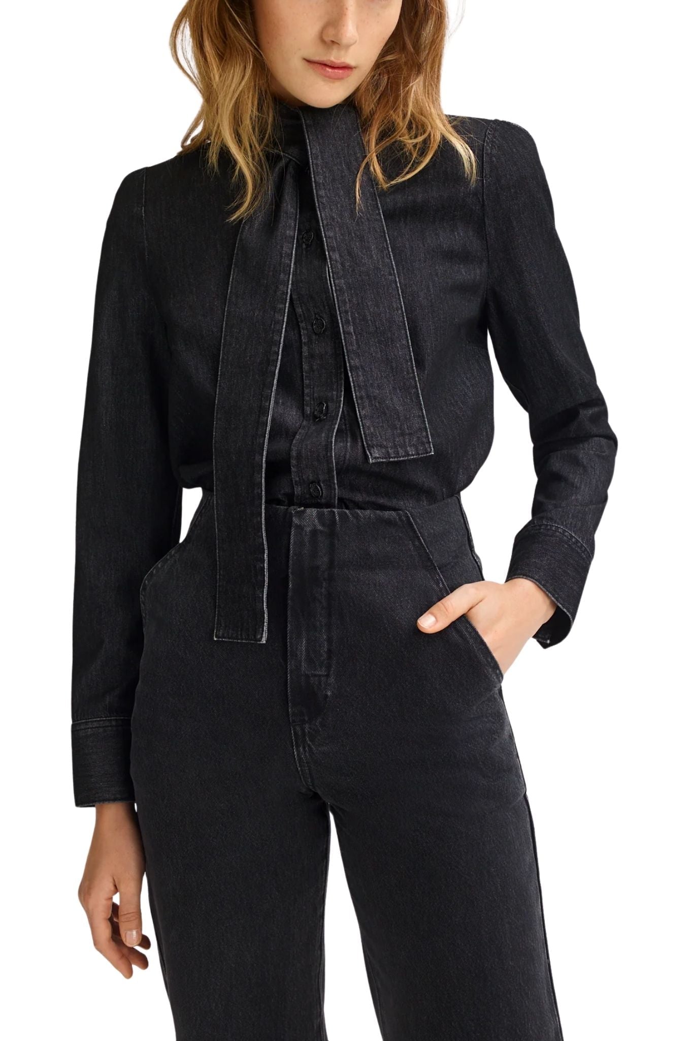 Scanlan Theodore Denim Cropped Jean - Vermillion