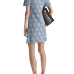 Scanlan Theodore Knit Brocade Shirt Dress - Vermillion