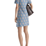Scanlan Theodore Knit Brocade Shirt Dress - Vermillion