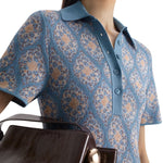 Scanlan Theodore Knit Brocade Shirt Dress - Vermillion