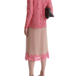 Scanlan Theodore Lace Funnel Neck Blouse - Vermillion