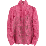 Scanlan Theodore Lace Funnel Neck Blouse - Vermillion