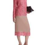 Scanlan Theodore Lace Funnel Neck Blouse - Vermillion
