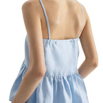 Scanlan Theodore Linen Peplum Top - Vermillion