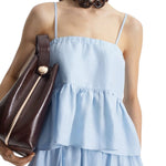 Scanlan Theodore Linen Peplum Top - Vermillion