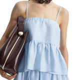 Scanlan Theodore Linen Peplum Top - Vermillion
