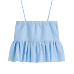 Scanlan Theodore Linen Peplum Top - Vermillion