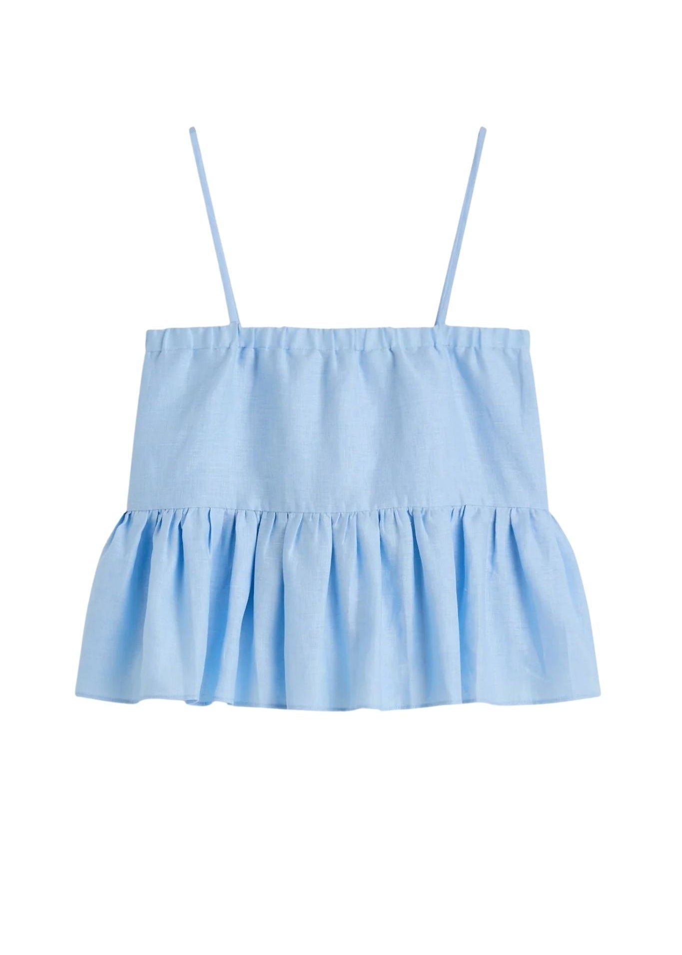 Scanlan Theodore Linen Peplum Top - Vermillion