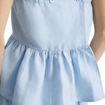 Scanlan Theodore Linen Peplum Top - Vermillion