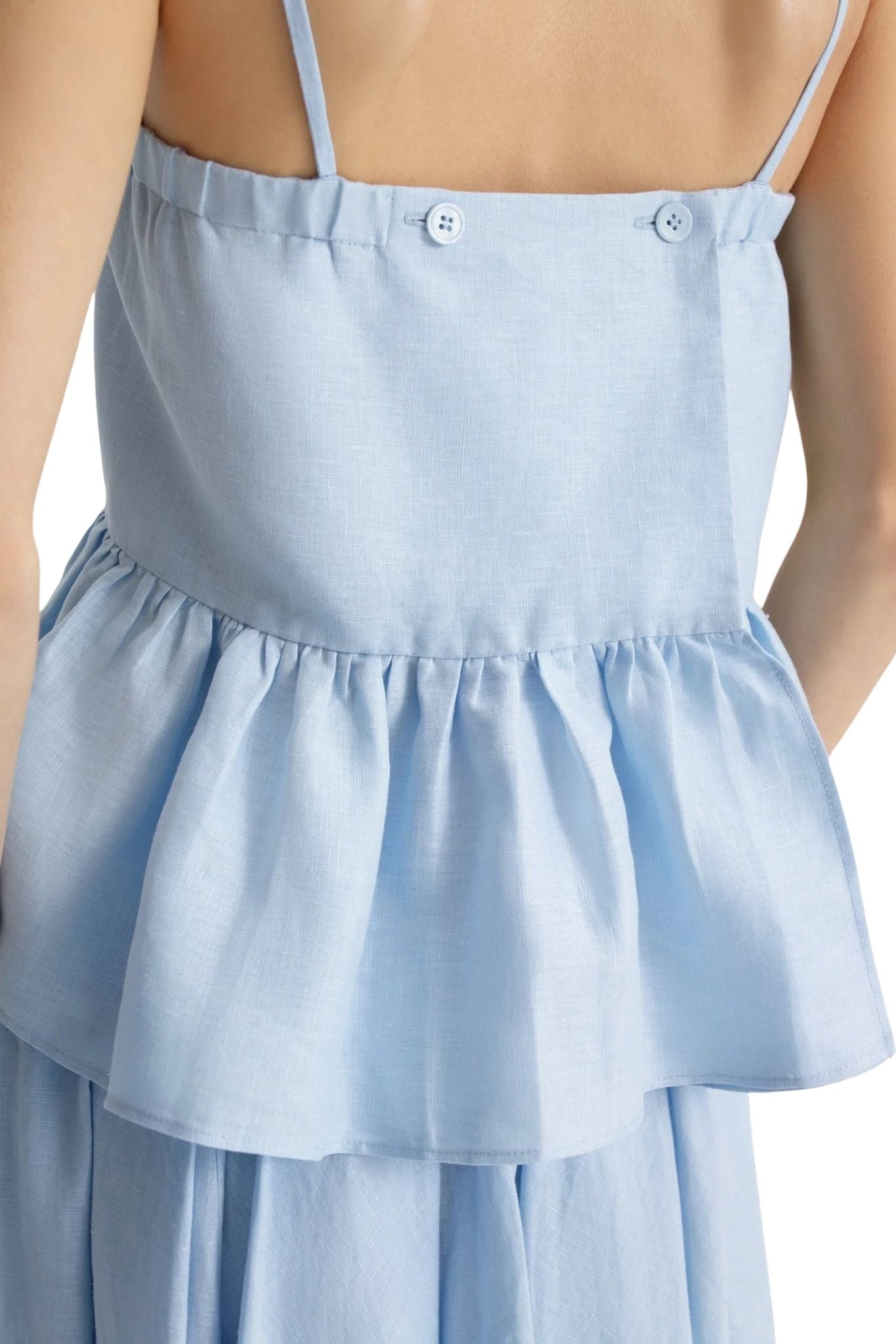 Scanlan Theodore Linen Peplum Top - Vermillion