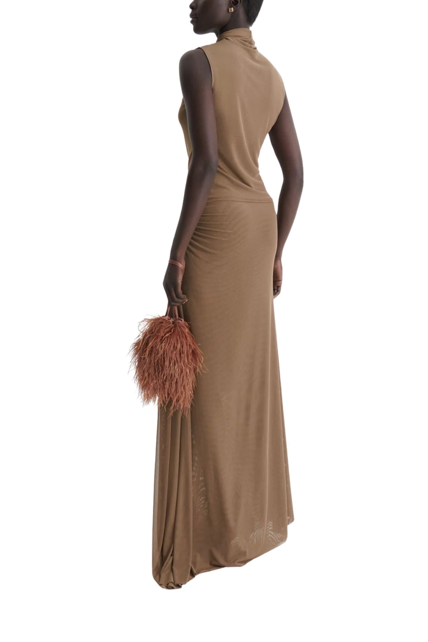 Scanlan Theodore Mesh Draped Skirt - Vermillion