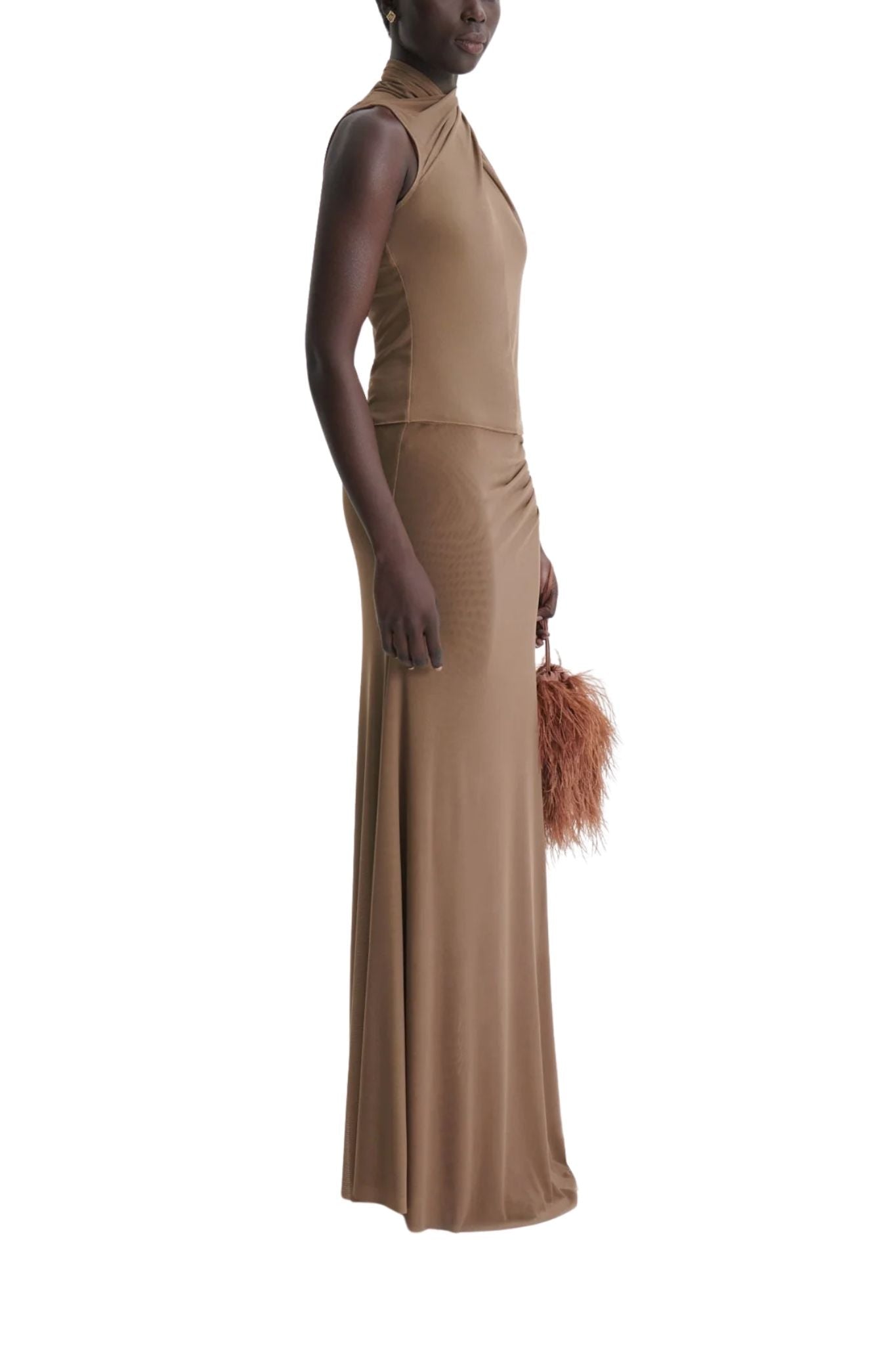 Scanlan Theodore Mesh Draped Skirt - Vermillion