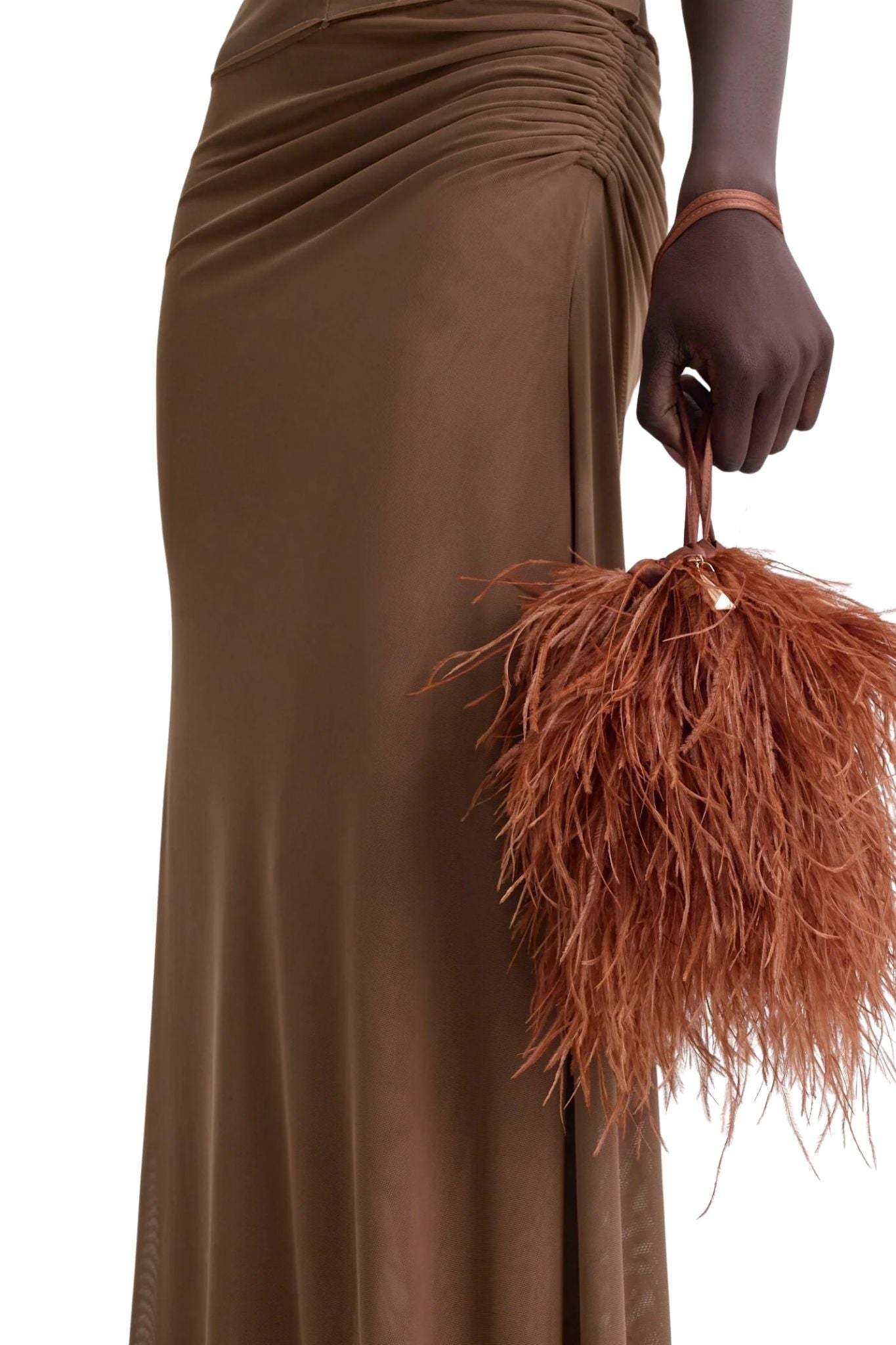 Scanlan Theodore Mesh Draped Skirt - Vermillion