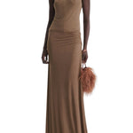 Scanlan Theodore Mesh Draped Skirt - Vermillion