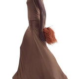 Scanlan Theodore Mesh Draped Skirt - Vermillion
