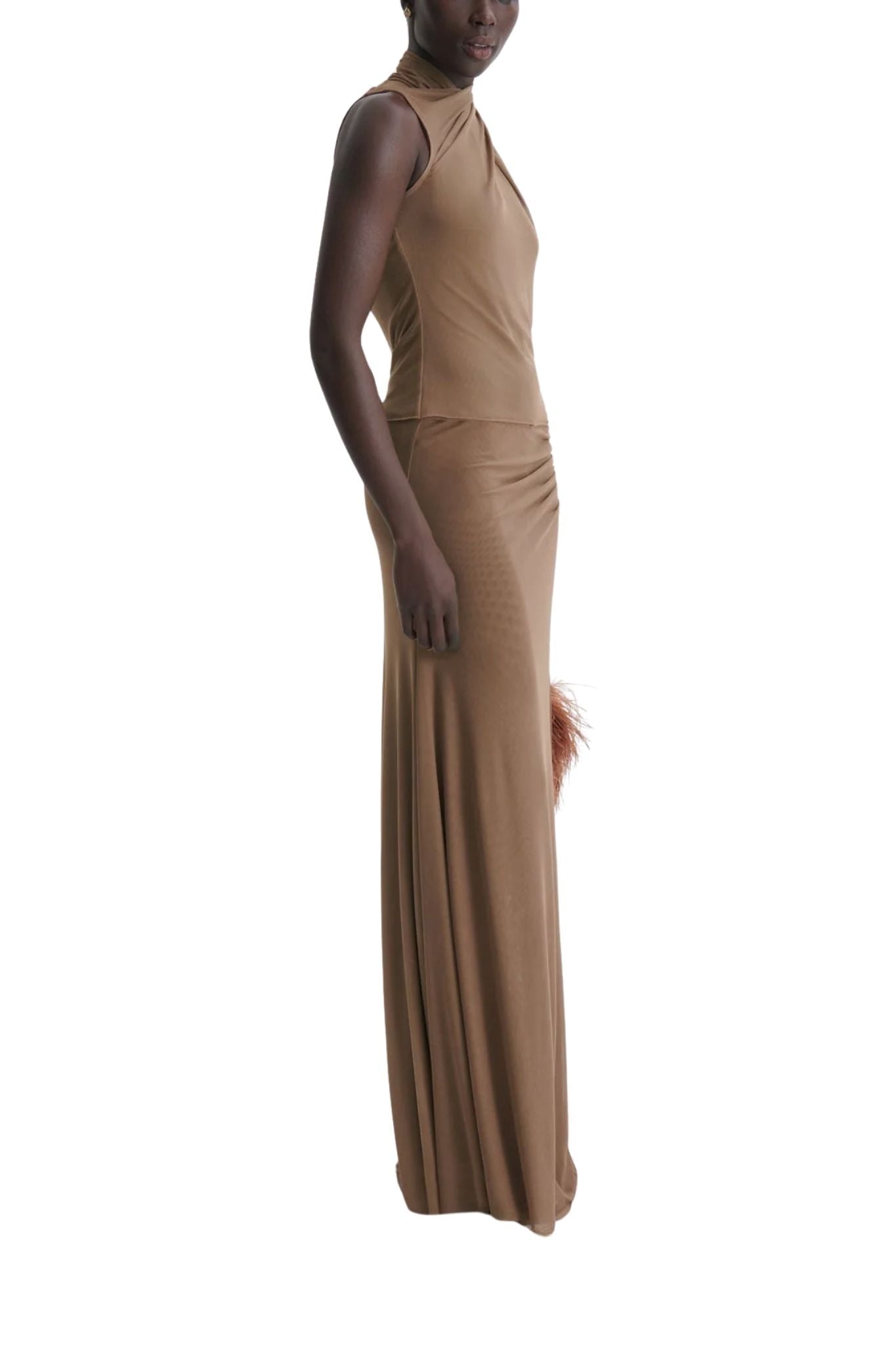 Scanlan Theodore Mesh Turban Sleeveless Top - Vermillion